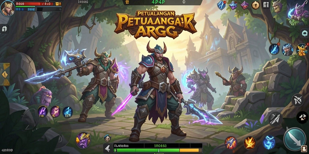 Tampilan gameplay ARPG yang seru dan dinamis di 4P4P.