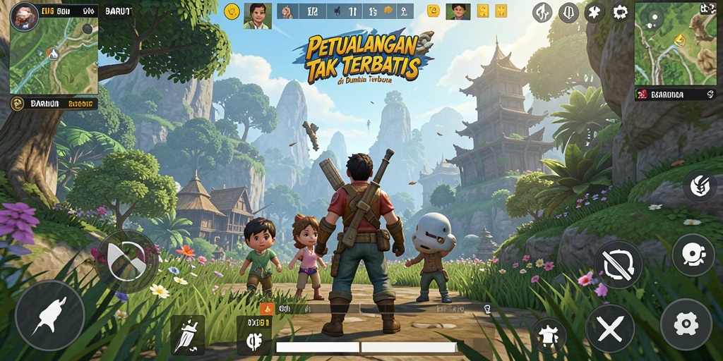 Tampilan menakjubkan dari gameplay dunia terbuka BARU01.