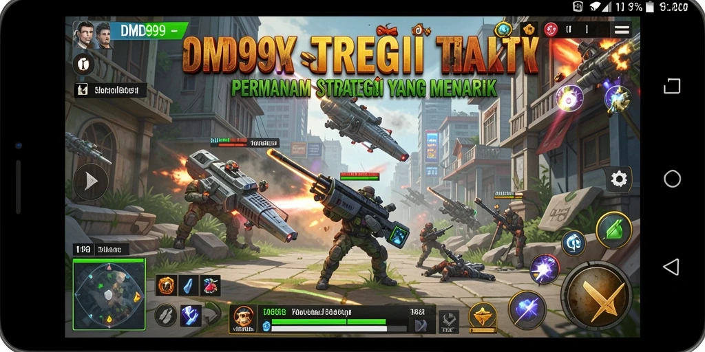Screenshot DMD999 menunjukkan pemain merencanakan strategi pertempuran.