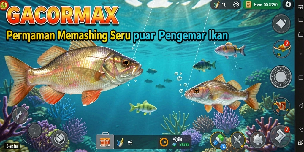 Tampilan gameplay GACORMAX dengan aksi memancing yang seru.