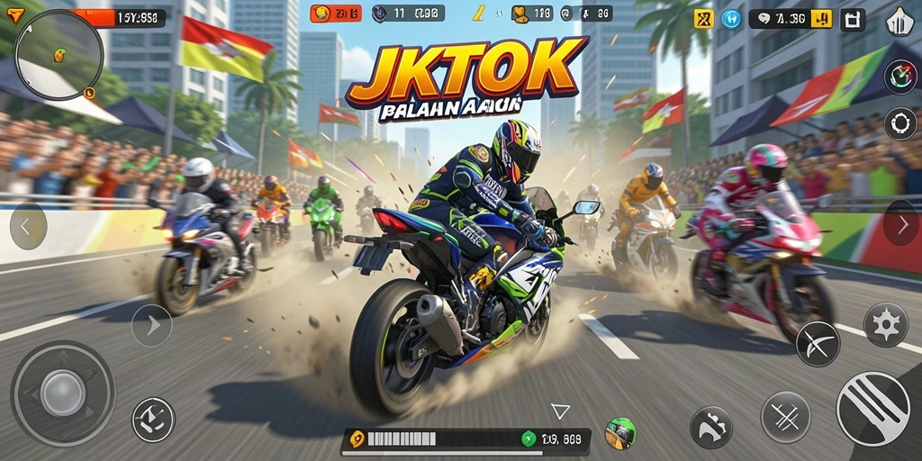 Tampilan gameplay JKTOK yang menegangkan dan seru.