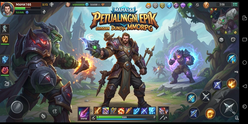 Tampilan gameplay seru yang mendebarkan di dalam dunia MMORPG.