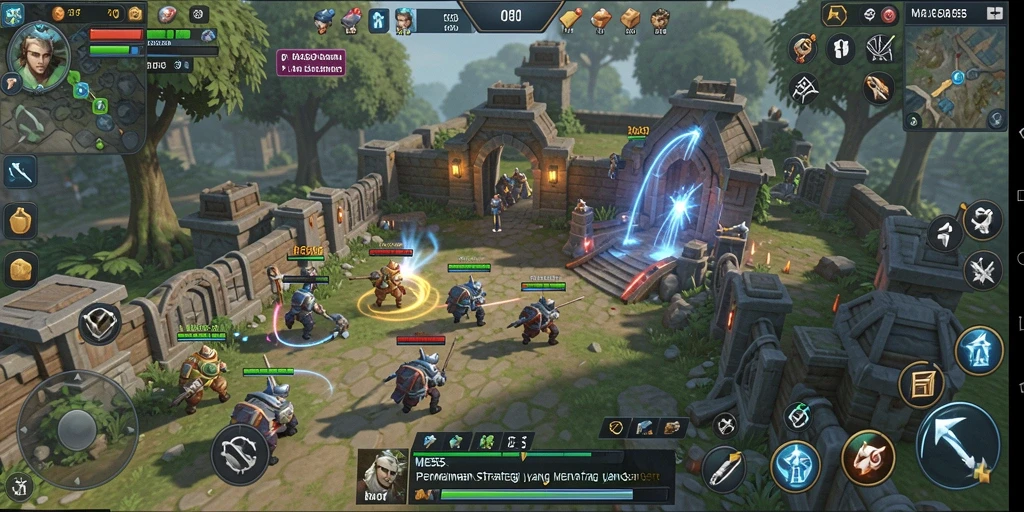 Tampilan menarik dari gameplay strategi ME355 yang seru.