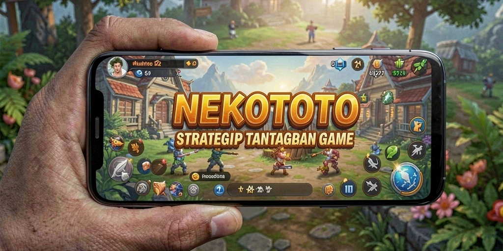 Screenshot NEKOTOTO menampilkan pertempuran strategi yang intens.