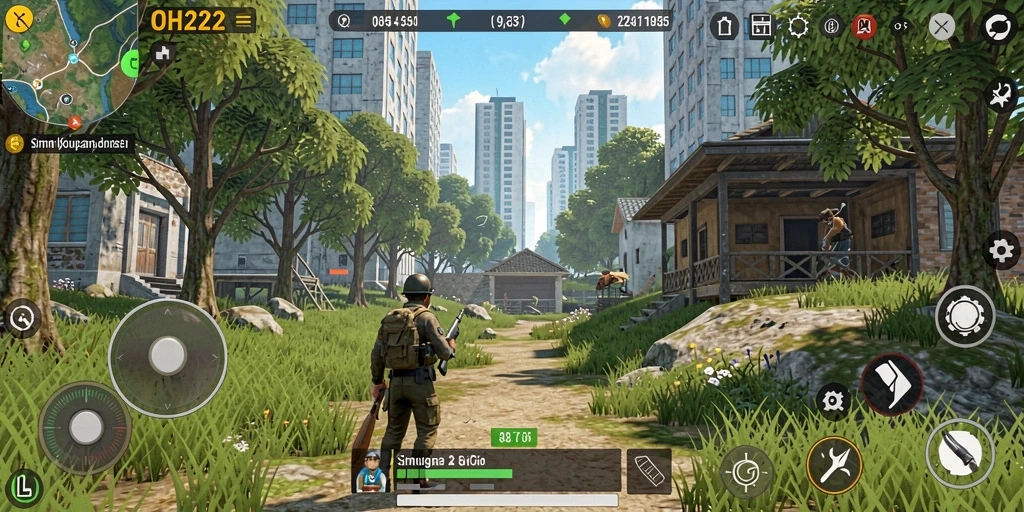 Tampilan gameplay menarik yang menunjukkan interaksi karakter dalam OH222.