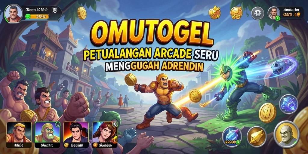 Screenshot gameplay seru dari OMUTOGEL dengan tantangan Arcade.