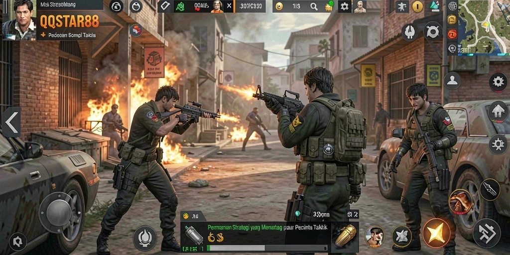 Tampilan gameplay QQSTAR88 yang menantang dan strategis.