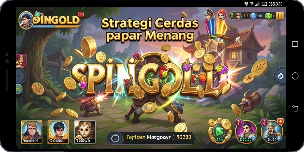 Tampilan gameplay SPINGOLD yang seru dan strategis.