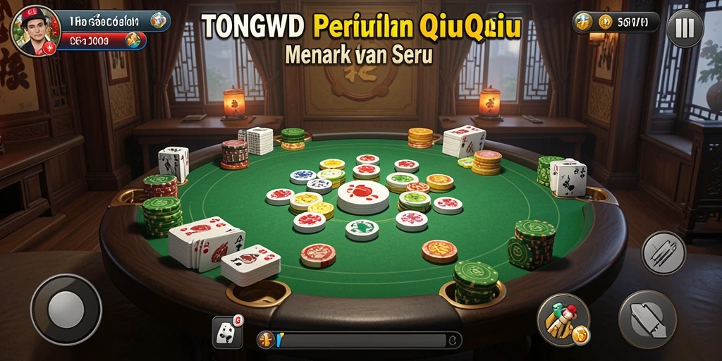 Screenshot permainan TONGWD menampilkan aksi seru QiuQiu.