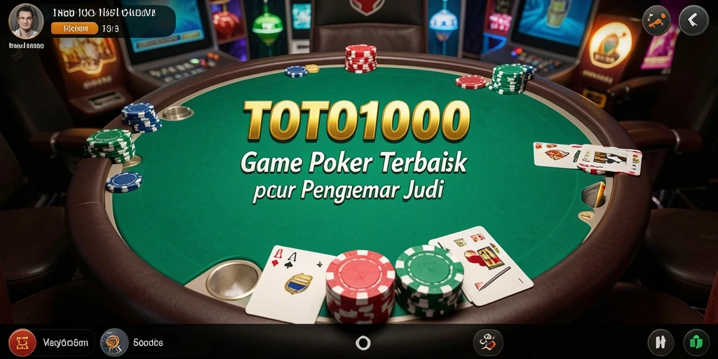 Tampilan gameplay seru TOTO1000 saat bermain poker.