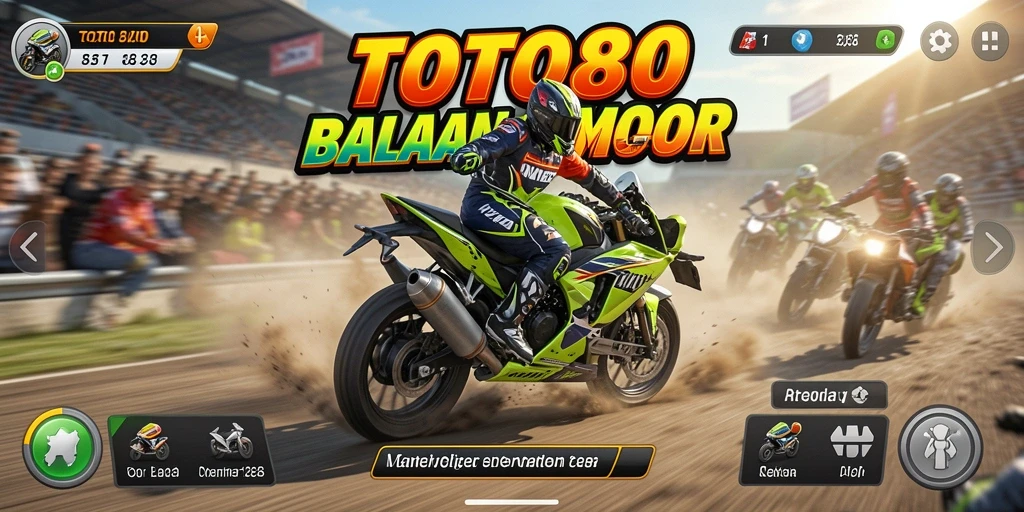 Gameplay seru TOTO80 dengan aksi balapan motor yang mendebarkan.