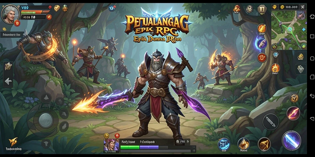 Screenshot V89 menampilkan aksi seru dalam permainan RPG yang mendebarkan.