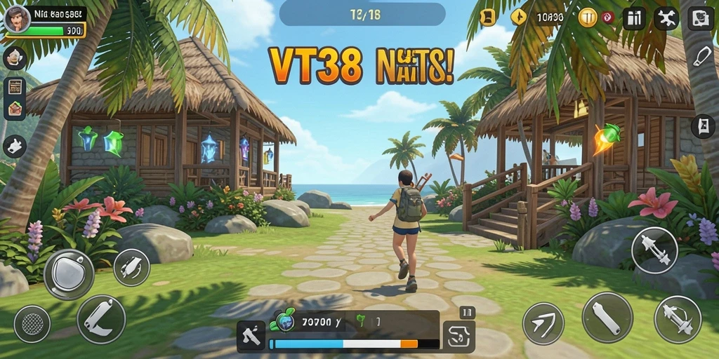 Screenshot gameplay VT38 yang menarik dan penuh warna.