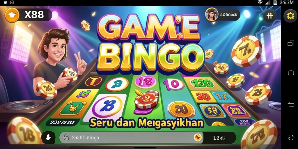 Screenshot gameplay X88 menampilkan keseruan permainan Bingo.